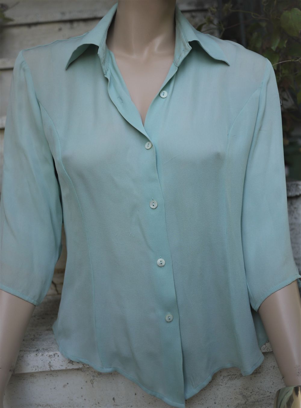 camicia verde acqua donna