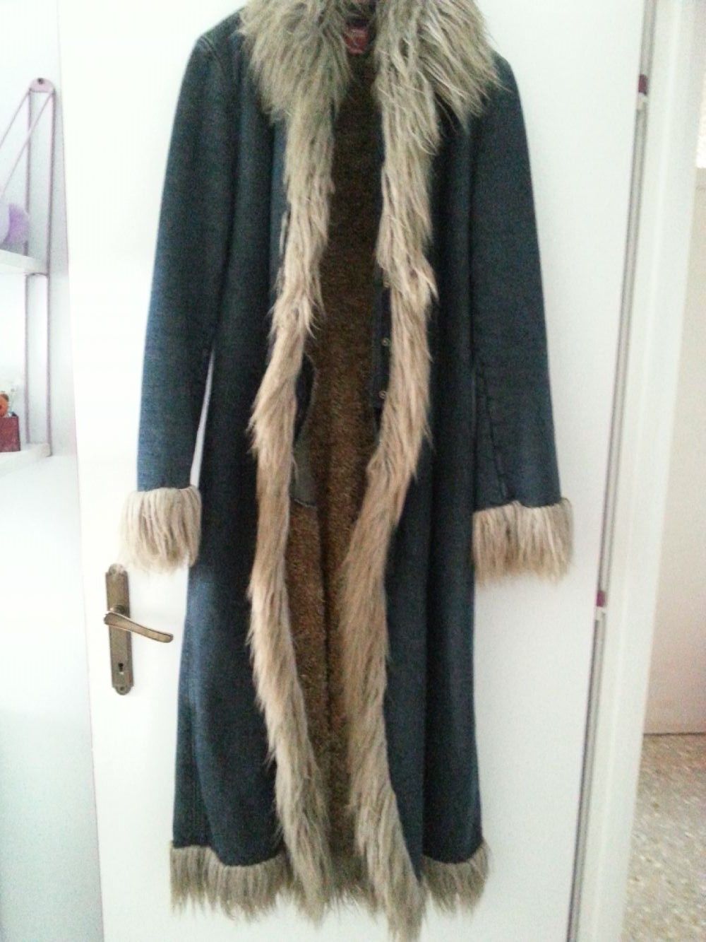 Cappotto di jeans con pelliccia online