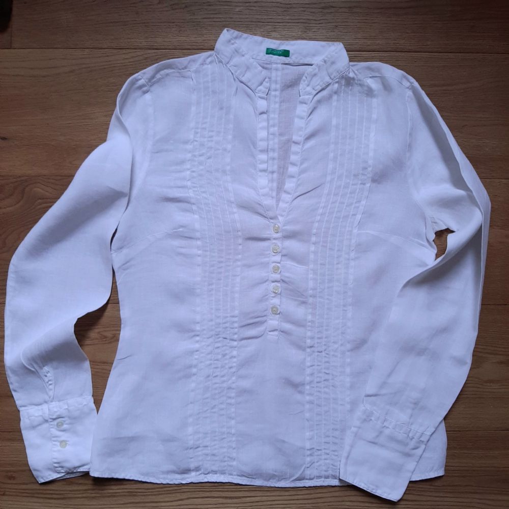 Camicia bianca benetton hotsell