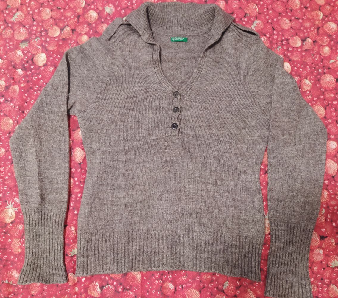 Maglione In Pura Lana Grigio Oversize In Grigio - Foto 14