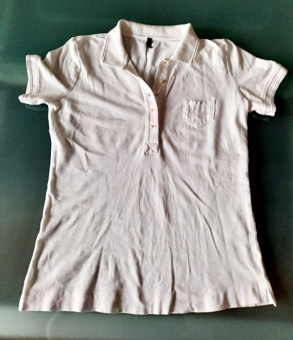 Polo bianca benetton hotsell
