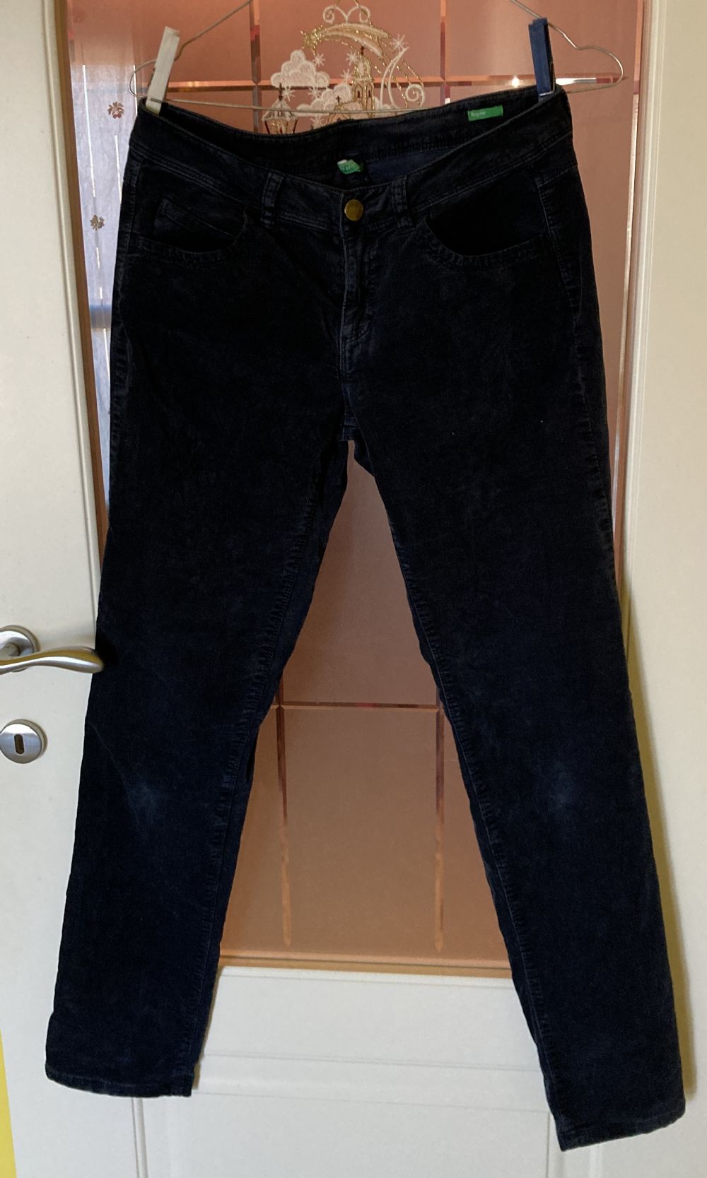 Baratto/Scambio: pantaloni velluto blu Abbigliamento